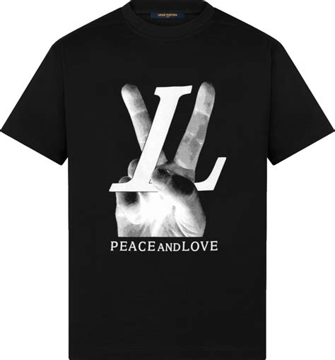 lv shirt peace and love|Louis Vuitton Black 'Peace & Love' T.